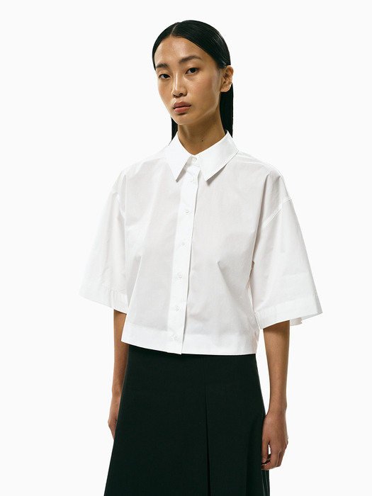 silhouette cotton shirt_ivory