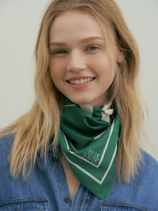 symbol cotton scarf - green