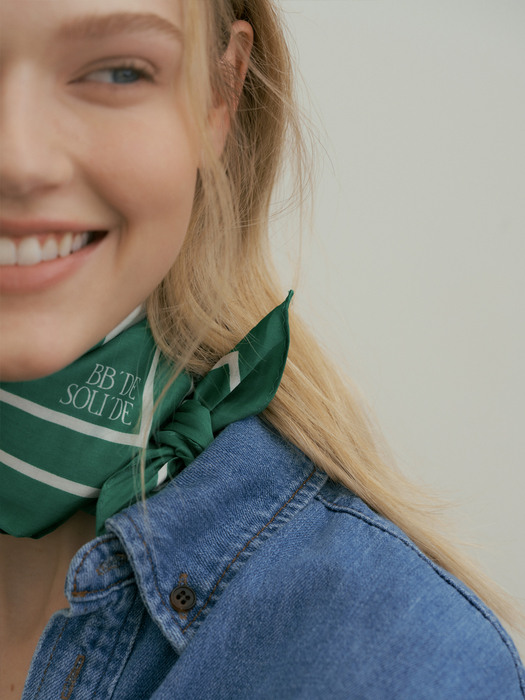 symbol cotton scarf - green