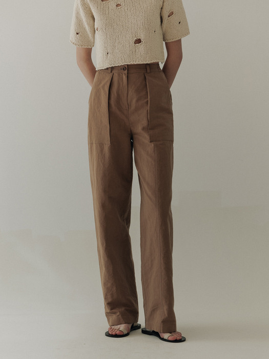 stitch pants (indian brown)