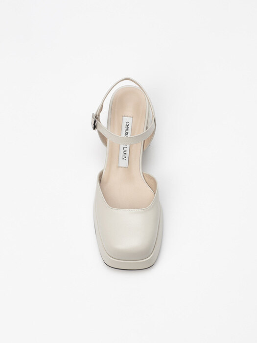 Wafer Platform Strap Shoes in Rainy Day