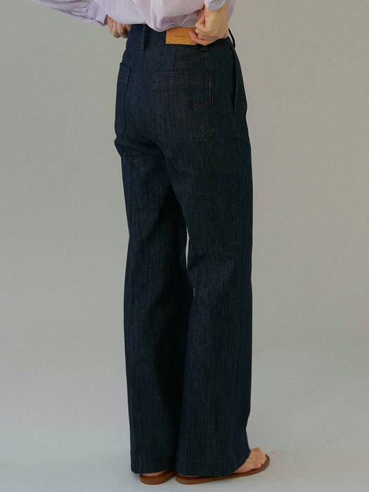 classic denim pants (deep blue)