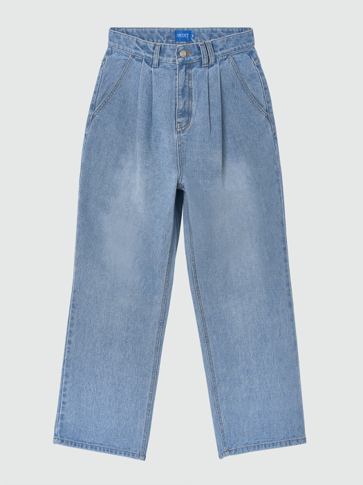 Dawn 2Pleats Wide Jeans DCPT007MildBlue