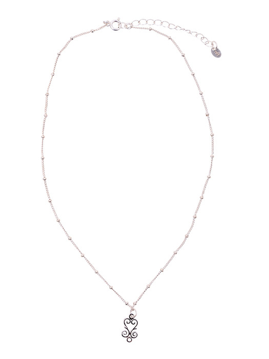light line silver necklace