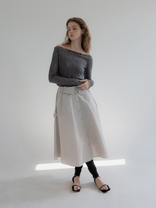 nylon full skirt (grey)