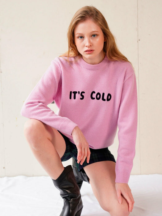 ITS COLD Embroidered Wool Pullover (2 colors)