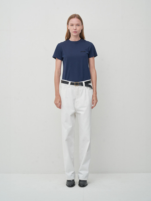 JANE NAVY EMBROIDERED T-SHIRT