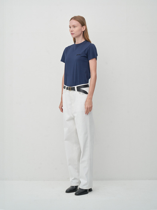 JANE NAVY EMBROIDERED T-SHIRT
