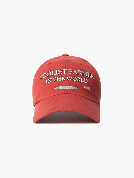COOLEST FARMER BALL CAP - RED