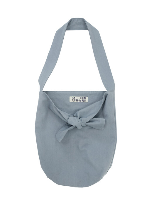 RIBBON POINTED ECO BAG, SUBDUED BLUE