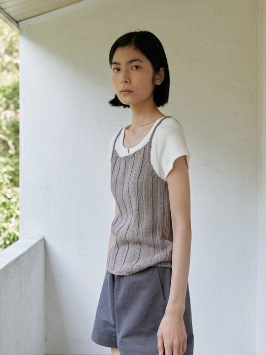 Zona Knit Top in Mocha Gery