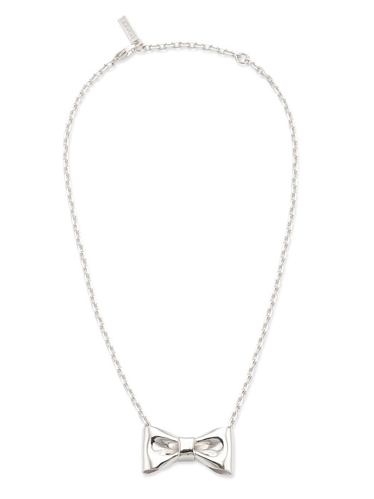 (silver925) Reborn Ribbon Necklace 002-Silver