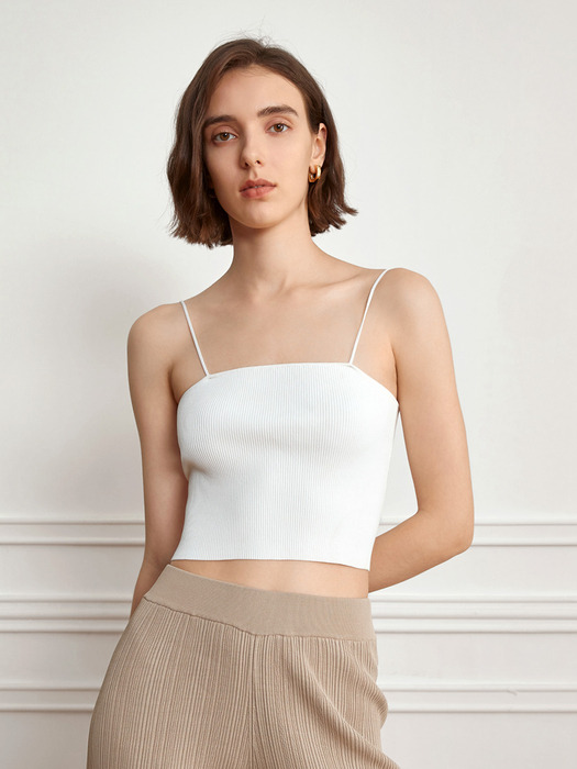 YY_Delicate basic crop top_WHITE
