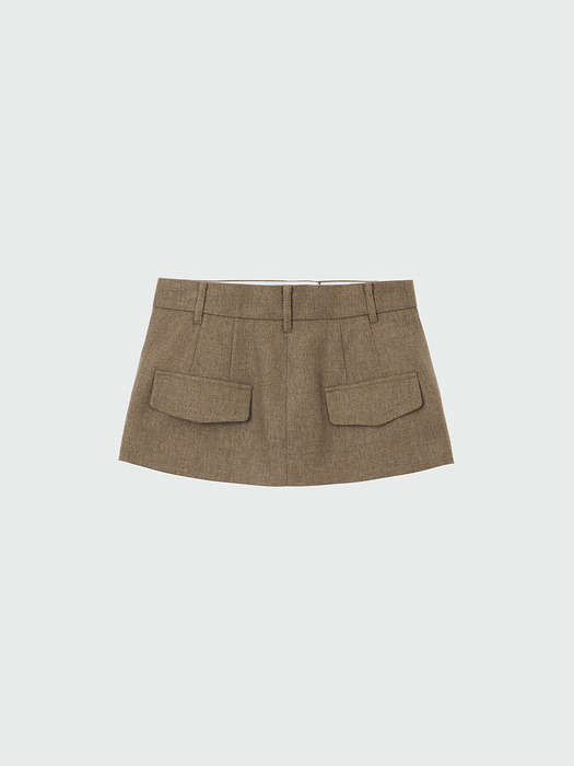 XINAN Layered Skirt Belt - Khaki