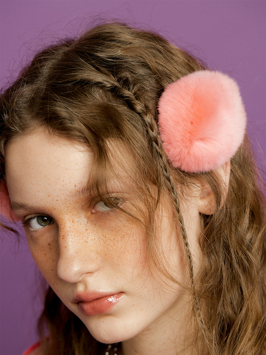 real rabbit fur hairpin[3color]
