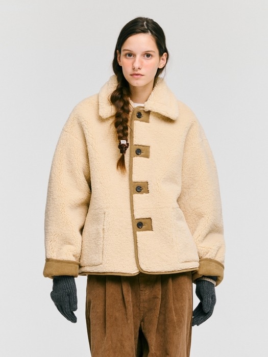 line knit gloves - charcoal