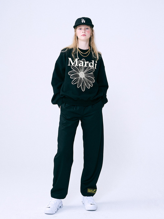 SWEATSHIRT FLOWERMARDI_BLACK CREAM