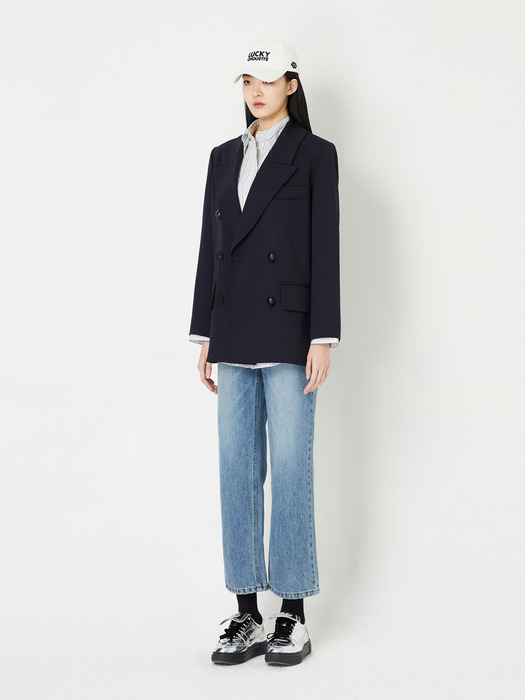 Wool Blended Solid Double Jacket_LFJAS24115NYD