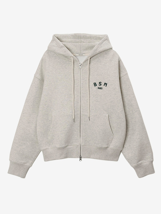 BSM SMALL LOGO ZIP UP - OATMEAL