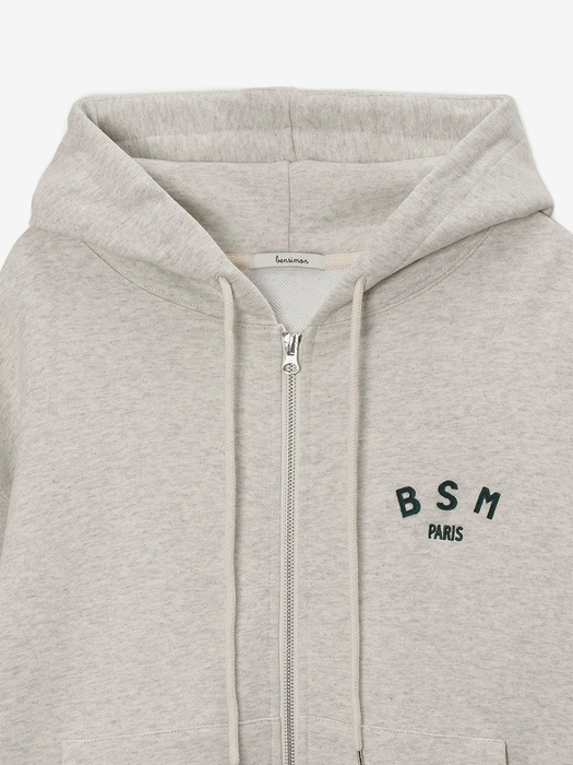 BSM SMALL LOGO ZIP UP - OATMEAL