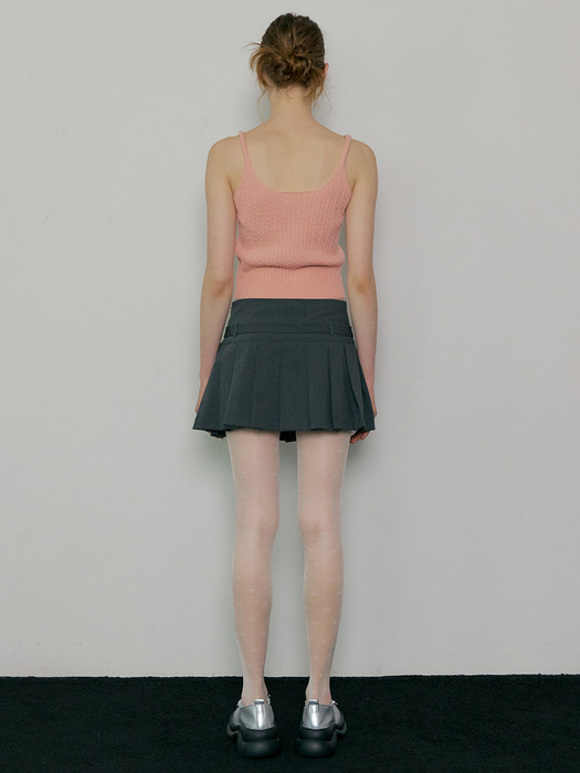 [cashmere] 182 melting sleeveless knit (peach fuzz)