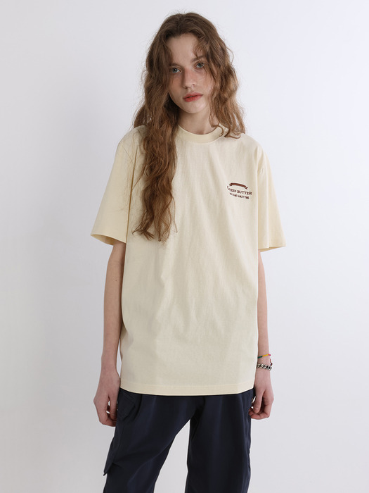 Needlework Logo Tee (Beige)