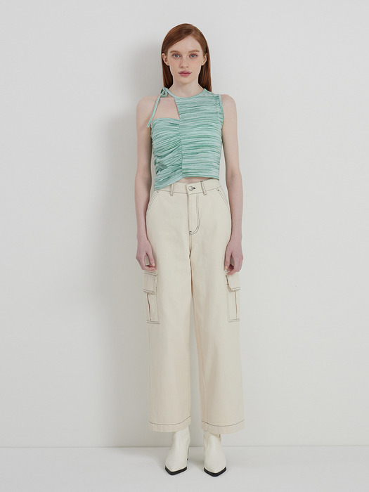 IVORY COLOR CARGO PANTS