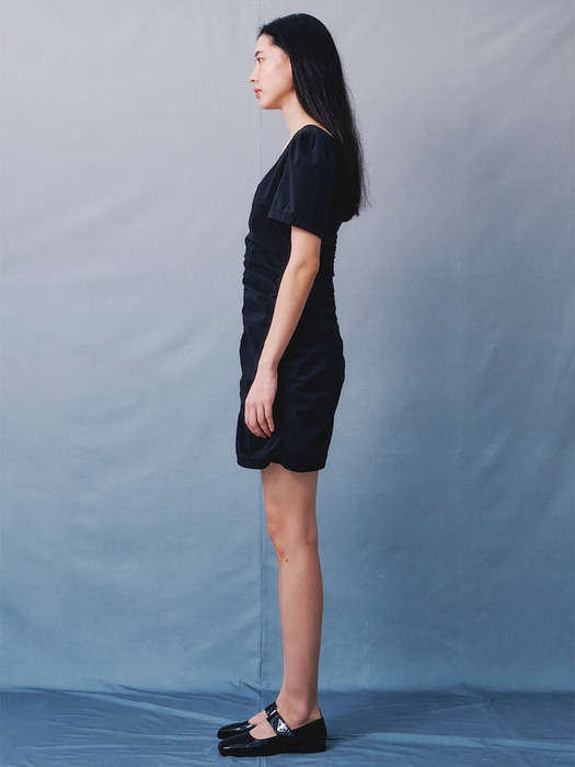 Shirring Mini Dress  Black (KE4371M055)