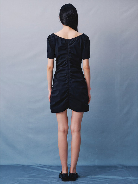 Shirring Mini Dress  Black (KE4371M055)