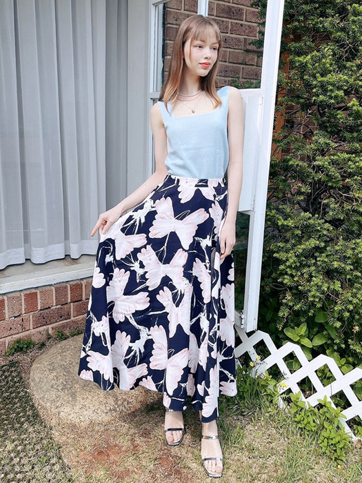 Deep Blue Long Skirt