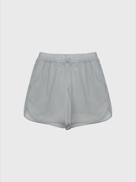 Paper short pants (light gray / dark gray)