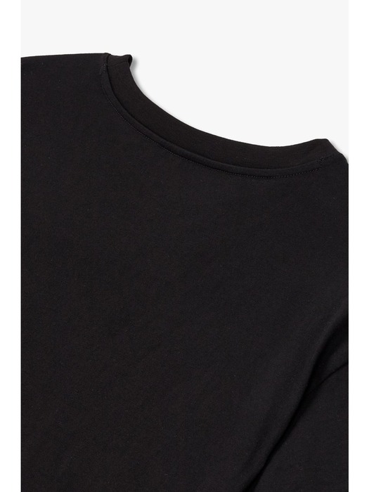 여성 샤이닝 엠브로이더리 로고 티셔츠A424130025블랙