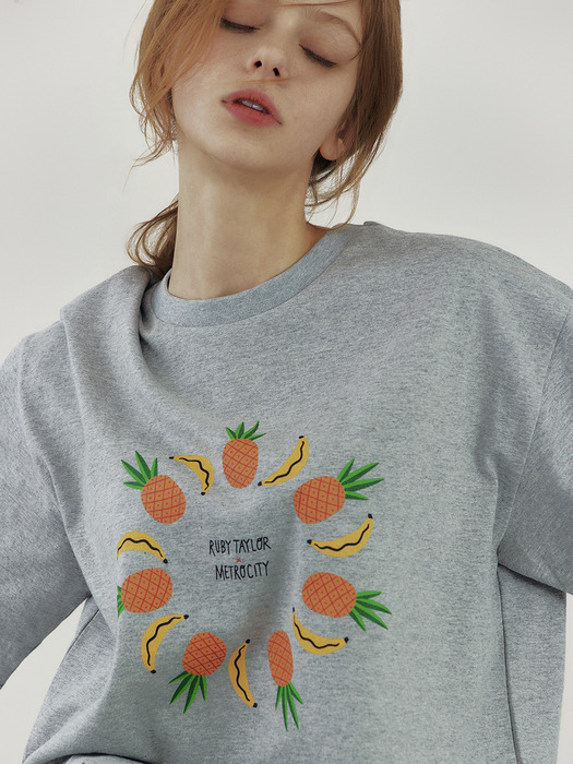 Fruit Graphic Pring T-shirt / M202CT0507G