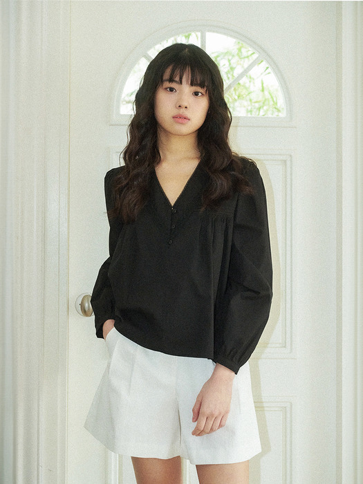 24SS_ 로망 블라우스 Roman blouse (Black)