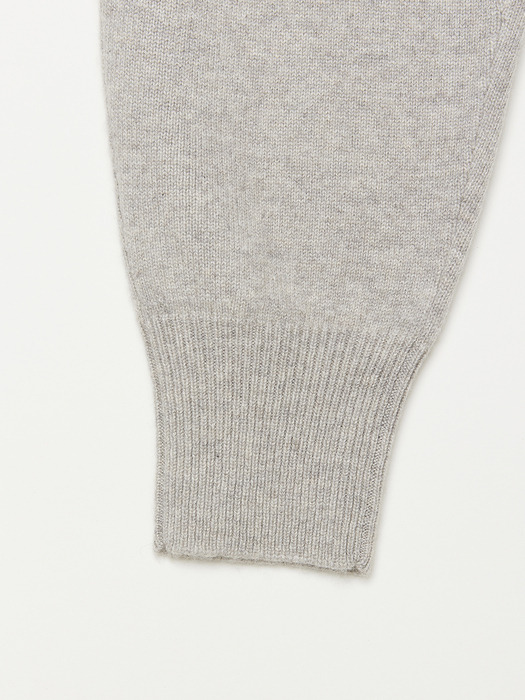 Cashmere 100% Jimena Jogger Knit Pants (Light Heather Grey)