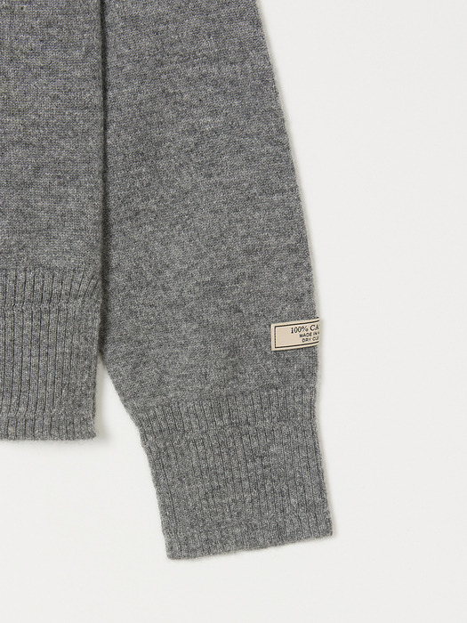 Cashmere 100% Alma Essential Pullover (Ash Grey)