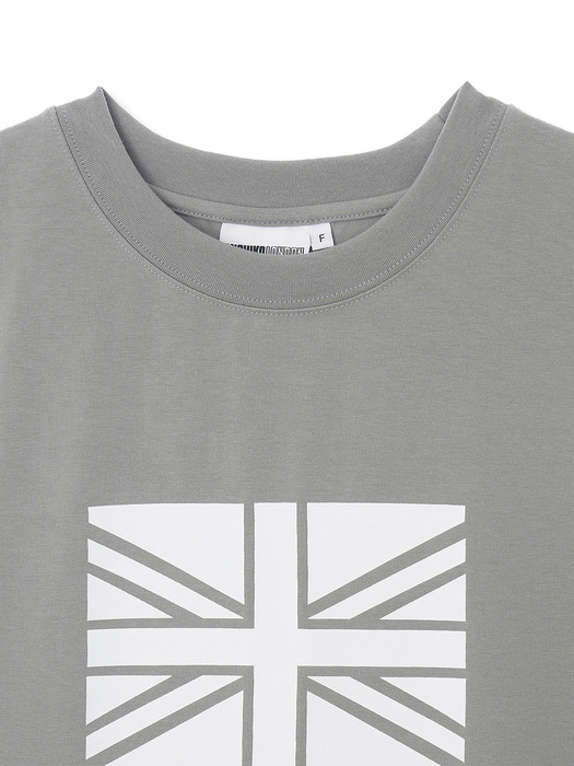 UNION JACK SLEEVELESS TOP GRAY_UNISEX