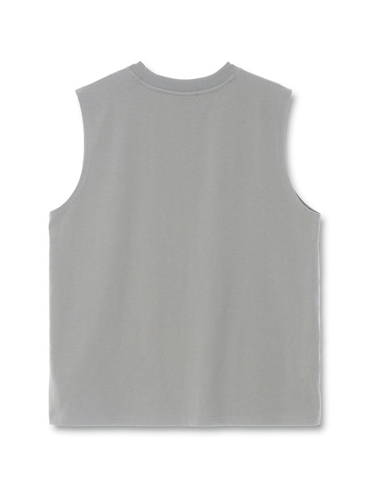 UNION JACK SLEEVELESS TOP GRAY_UNISEX