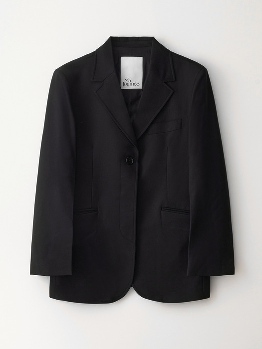 SINGLE HIDDEN JACKET_BLACK