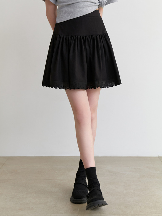 Afternoon mini skirt (black)