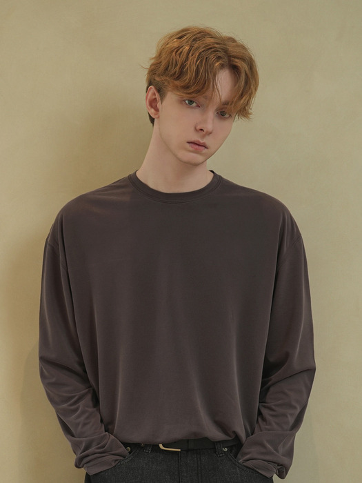 DM1031 MODAL LONG SLEEVE T-SHIRT_GRAY