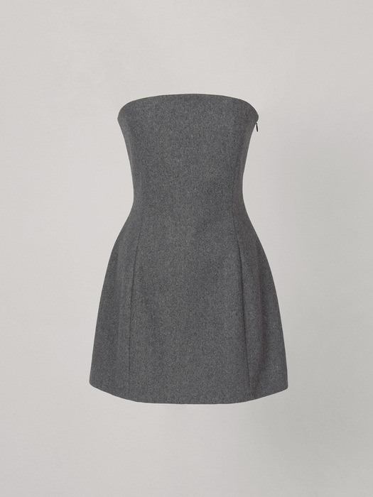 VOLUME TUBE DRESS_GRAY