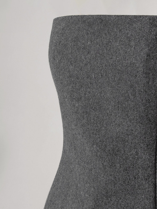 VOLUME TUBE DRESS_GRAY