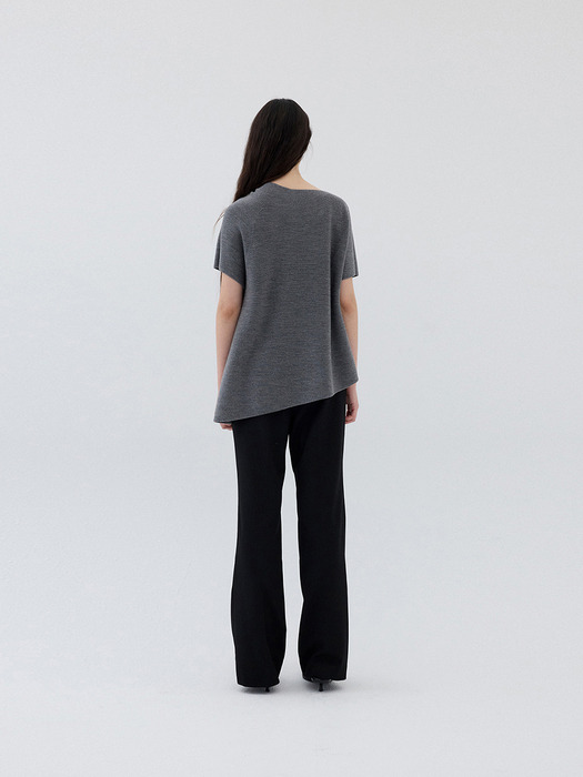 UNBALNCED KNIT TOP_GREY