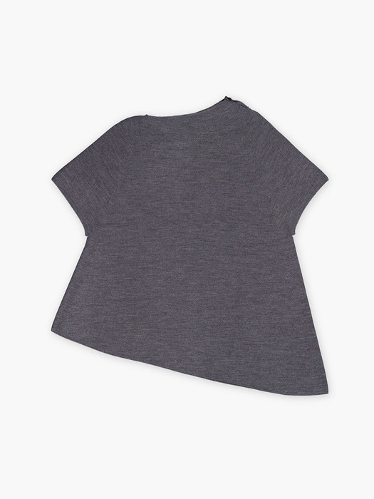 UNBALNCED KNIT TOP_GREY