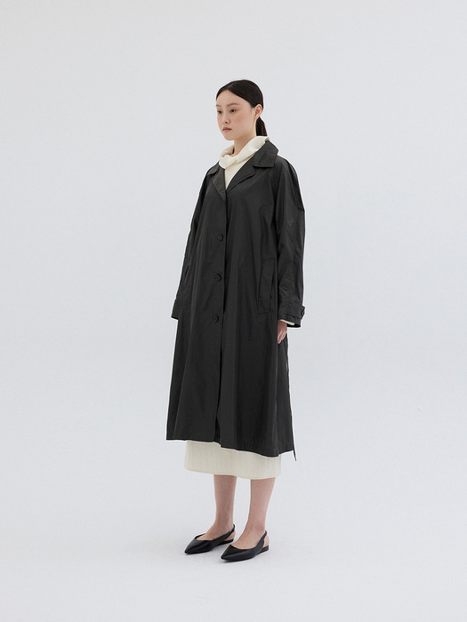 LIGHT WEIGHT TRENCH COAT_DARK BROWN