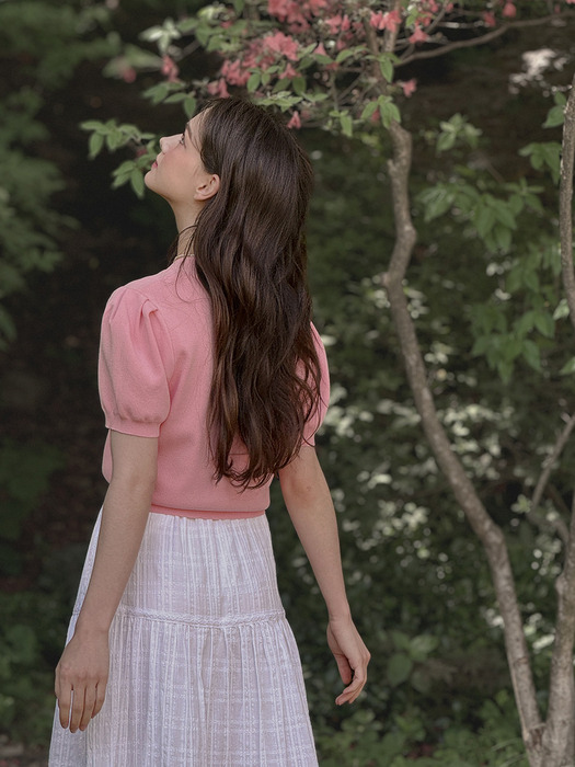 Lautre Ambre shine Pink knit cardigan