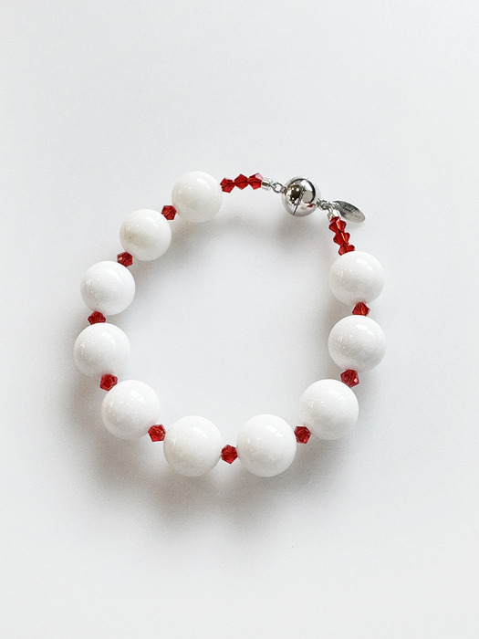 925silver White Strawberry Bracelet