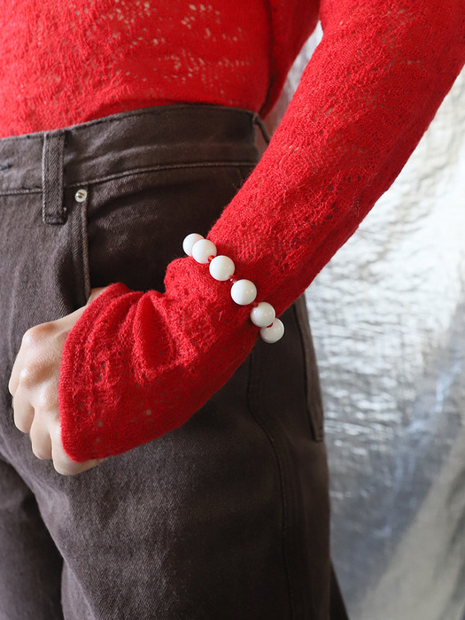 925silver White Strawberry Bracelet