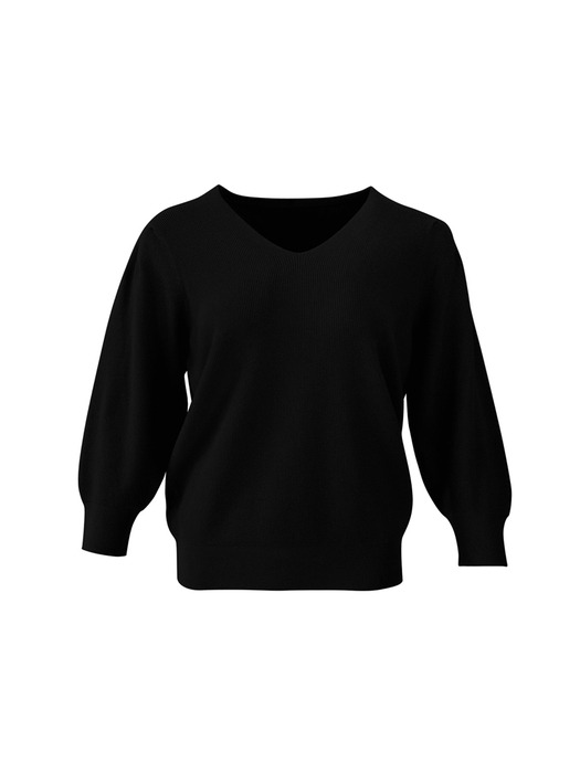 Drop Puff V Neck Capri Knitwear (5colors) VKNIT_051